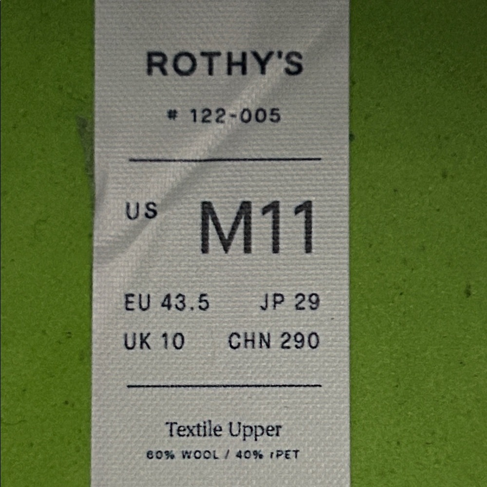 Rothy's Navy Canvas Lace-Up Sneakers with Gum Sole. Size 11.New - Picture 10 of 10